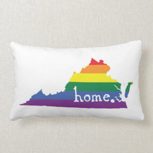 Gay Pride State Virginia Lumbar Cushion