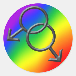 Gay Pride Stickers Men's Gay Pride Rainbow Sticker