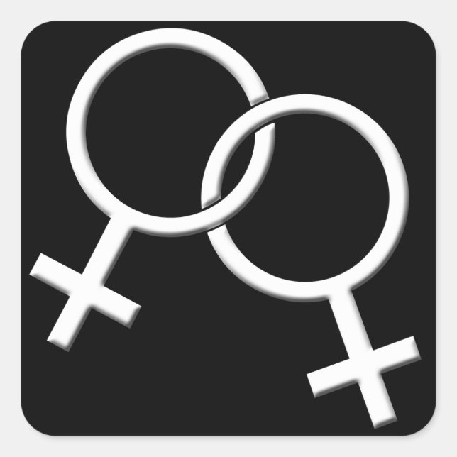 Gay Pride Stickers Same-Sex Lesbian Love Sticker (Front)