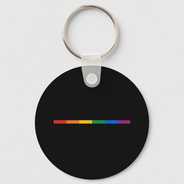 Gay Pride Stripe Key Ring (Front)