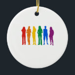 Gay Pride T-shirt Ceramic Ornament<br><div class="desc">Gay Ornaments</div>