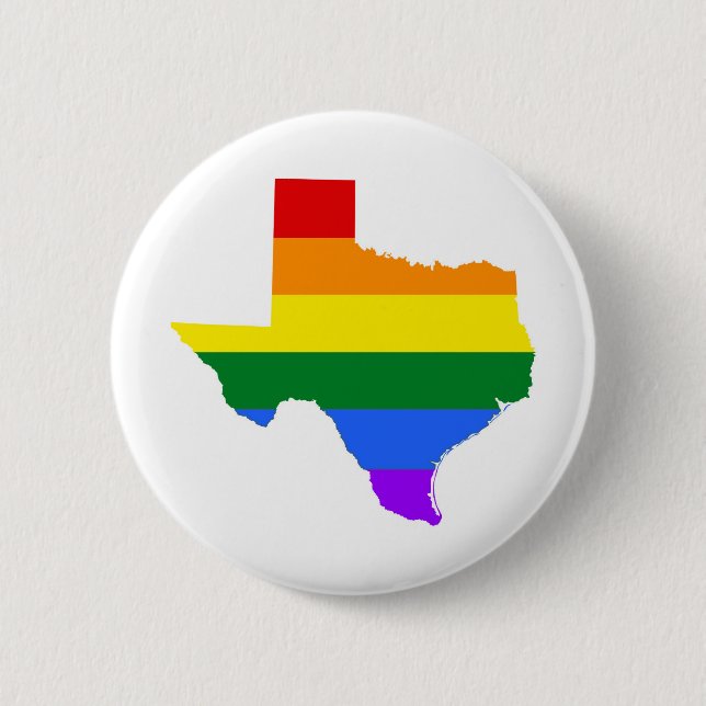 Gay Pride | Texas Rainbow 6 Cm Round Badge (Front)