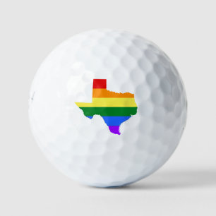 Gay Pride   Texas Rainbow Golf Balls