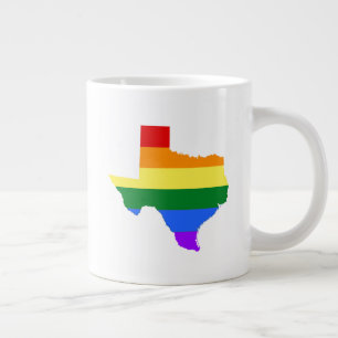 Gay Pride Texas Rainbow Large Coffee Mug