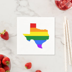 Gay Pride   Texas Rainbow Napkin