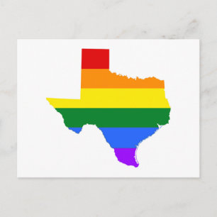 Gay Pride   Texas Rainbow Postcard