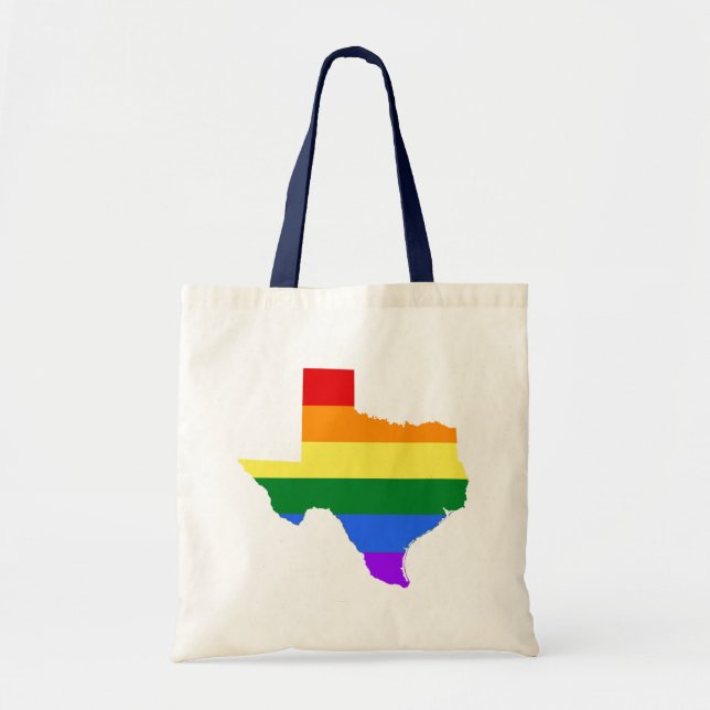 Gay Pride | Texas Rainbow Tote Bag (Front)
