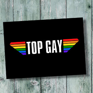 Gay Pride Top Gay Pride Rainbow Flag LGBT LGBTQ Card