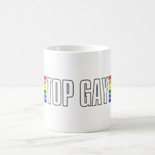 Gay Pride Top Gay Pride Rainbow Flag LGBT LGBTQ Coffee Mug