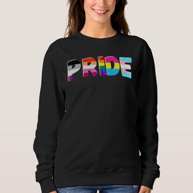 Gay Pride Trans Pride Lesbian Pride Pan Pride Asex Sweatshirt (Front)