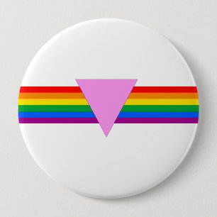 Gay Pride Triangle Design 10 Cm Round Badge