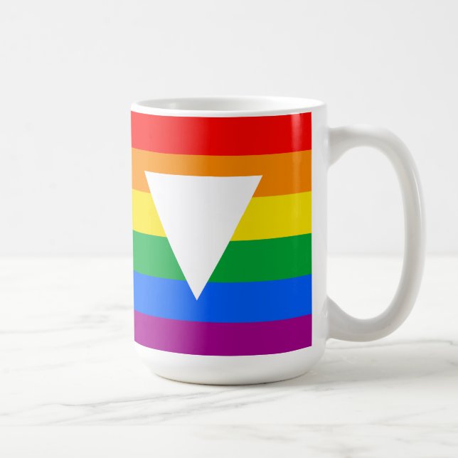 Gay Pride Triangle Design Coffee Mug (Right)
