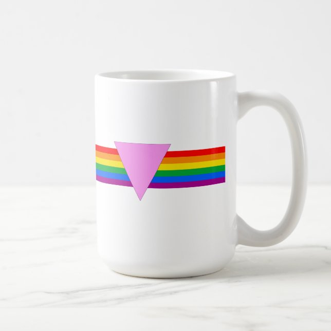 Gay Pride Triangle Design Coffee Mug (Right)