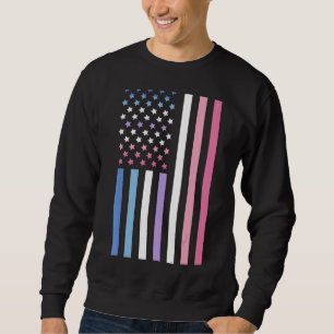 Gay Pride Us Flag Bigender Flag Equality Lgbt Bi G Sweatshirt
