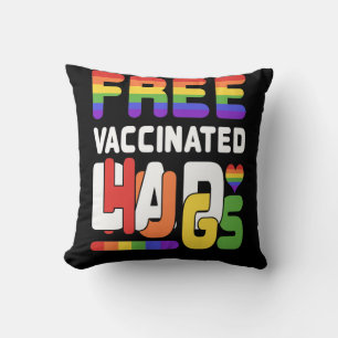 Gay Pride Vaccinated LGBT Lesbian LGBTQ Proud Dad Cushion
