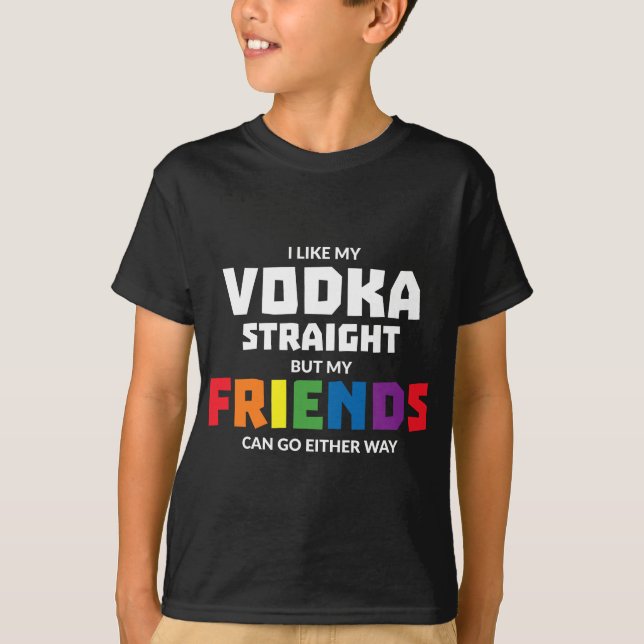 Gay Pride Vodka LGBTQ T-Shirt (Front)