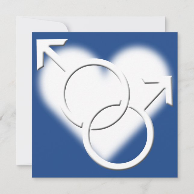 Gay Pride Wedding Invitations Same-Sex Love Cards (Front)