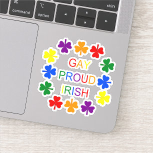 Gay Proud Irish LGBT Rainbow Shamrocks