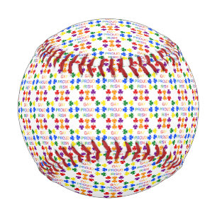 Gay Proud Irish LGBT Rainbow Shamrocks Baseball