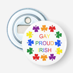 Gay Proud Irish LGBT Rainbow Shamrocks Bottle Opener