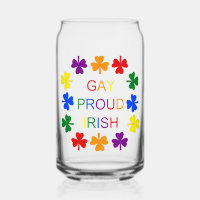 Gay Proud Irish LGBT Rainbow Shamrocks