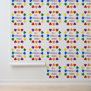 Gay Proud Irish Rainbow Shamrocks Wallpaper