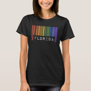 Gay Queer Barcode Pride Florida Aesthetic LGBTQ Fl T-Shirt