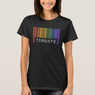 Gay Queer Barcode Pride Toronto Canada Aesthetic L T-Shirt