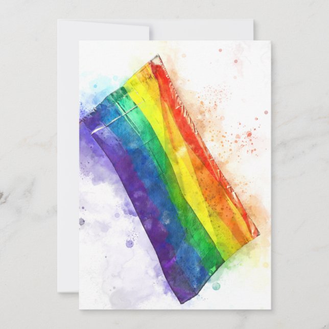  Gay rainbow flag  Invitation (Front)