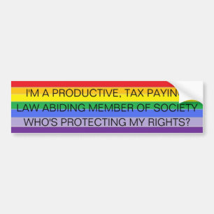 GAY RAINBOW PRIDE BUMPER STICKERS