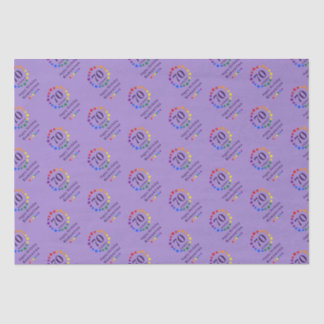 Gay Rainbow Stars Any Age Birthday and name purple Tissue Paper