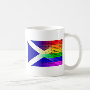 Gay Rainbow Wall Scotland Flag Coffee Mug