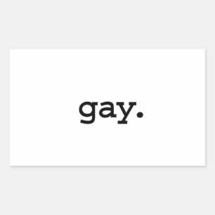 gay. rectangular sticker