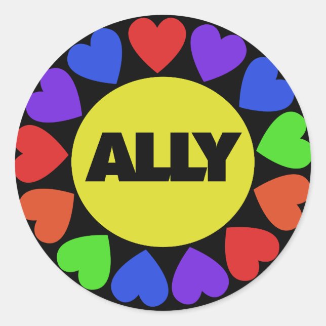 Gay Rights Ally Classic Round Sticker (Front)