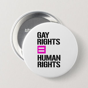 Gay Rights equal Human Rights 7.5 Cm Round Badge
