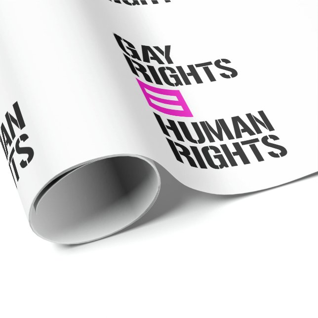 Gay Rights equal Human Rights Wrapping Paper (Roll Corner)