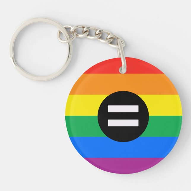 Gay Rights Flag Key Ring (Front)