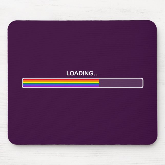 Gay Rights Loading Mousepad (Front)