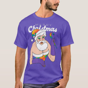 Gay Santa Claus Christmas Rainbow LGBT Pride T-Shirt