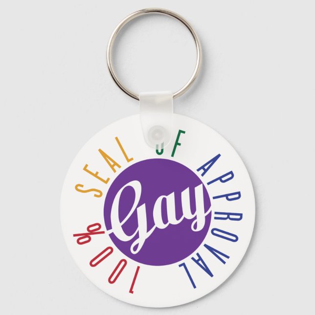 Gay Seal of Approval Keychain (Front)