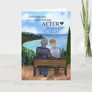 Gay Senior Interracial Couple Anniversary Card