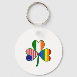 Gay Shamrock Key Ring