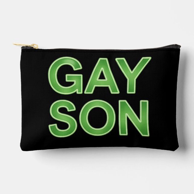 Gay Son Funny LGBTQ Pride Accessory Pouch (Front)