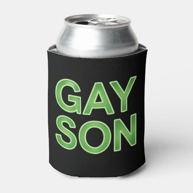 Gay Son Funny LGBTQ Pride Can Cooler (Can Front)