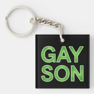 Gay Son Funny LGBTQ Pride Key Ring