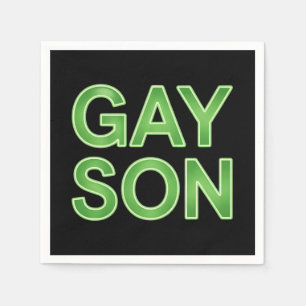 Gay Son Funny LGBTQ Pride Napkin
