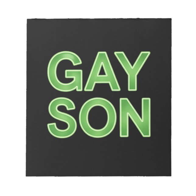 Gay Son Funny LGBTQ Pride Notepad (Front)