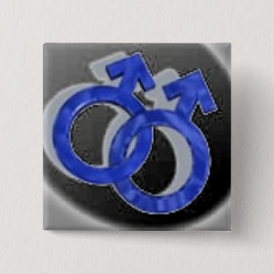 Gay-Symbols Black 15 Cm Square Badge