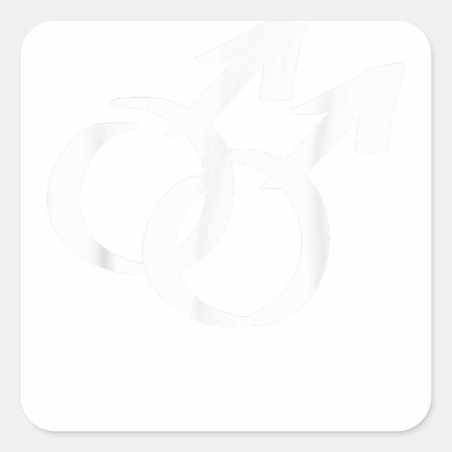 Gay symbols  square sticker (Front)