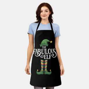 Gay The Fabulous Elf Matching Family Group Xmas Apron